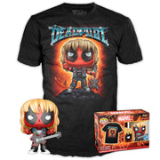 Set figura POP and Tee Marvel Deadpool Heavy Metal