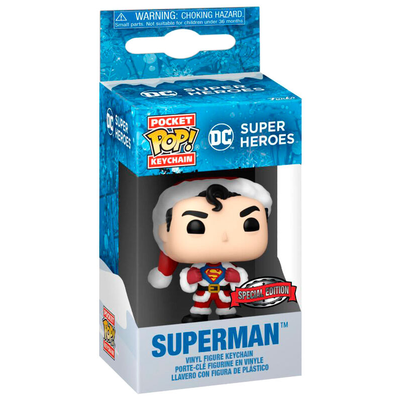 Llavero Pocket POP DC Comics Holiday Superman Exclusive Frikytopia