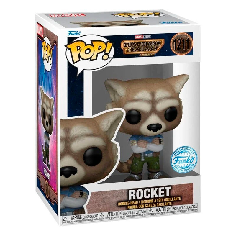 Figura POP Marvel Guardianes de la Galaxia Rocket Exclusive Frikytopia
