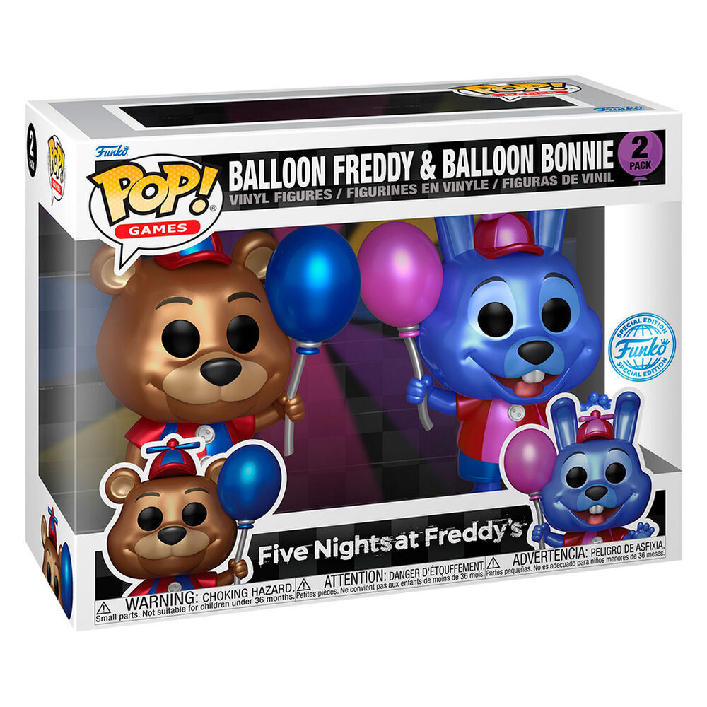 Blister 2 figuras POP Five Nights at Freddys Balloon Freddy Balloon Bonnie