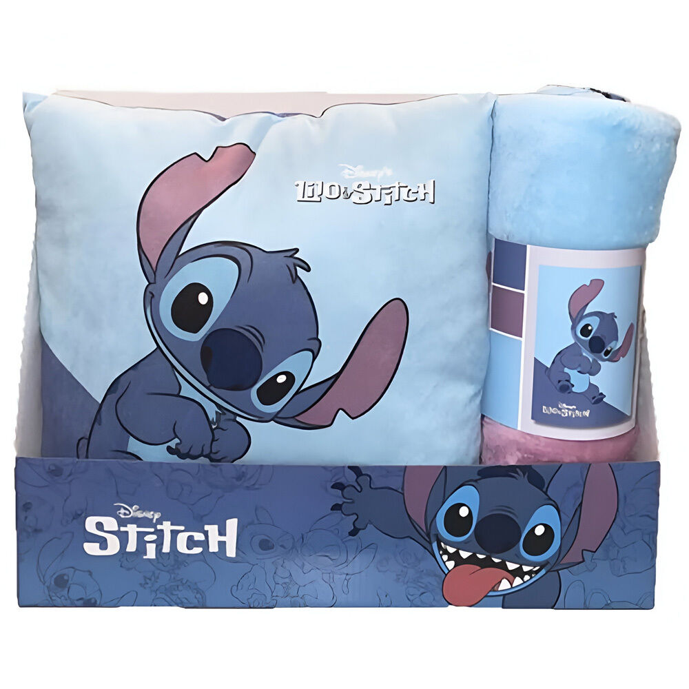 Set manta polar cojin Stitch Disney