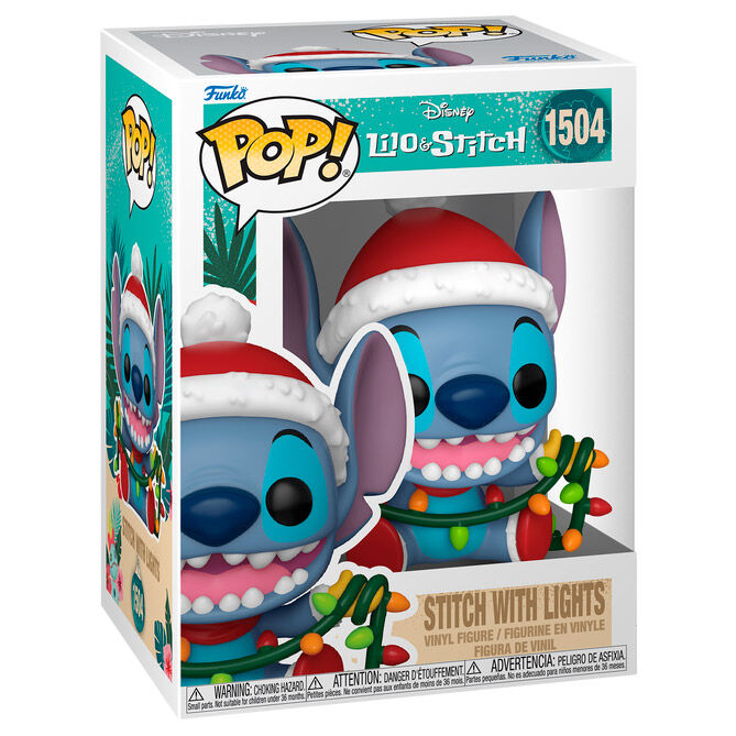 Disney Figura POP! Vinyl Holiday Stitch w/Lights 9 cm