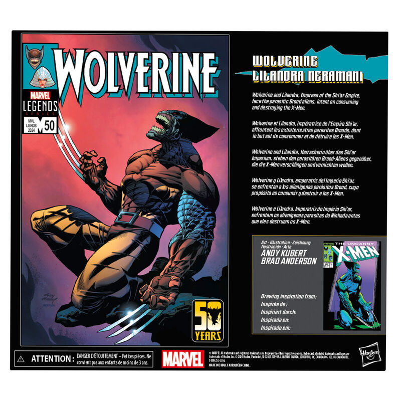Blister figuras Wolverine Lilandra Neramani Legends Marvel 15cm