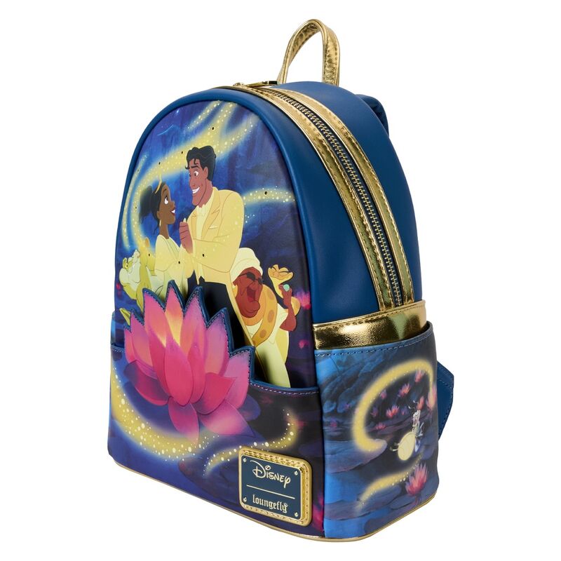 Mochila 15th Anniversary Tiana y El Sapo Disney Loungefly 26cm