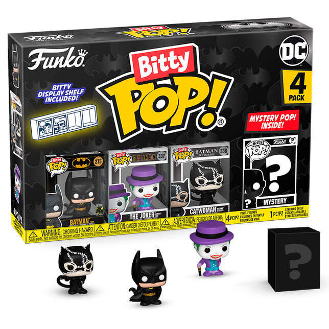 Blister 4 figuras Bitty POP DC Comics Batman 85th Anniversary Batman Frikytopia