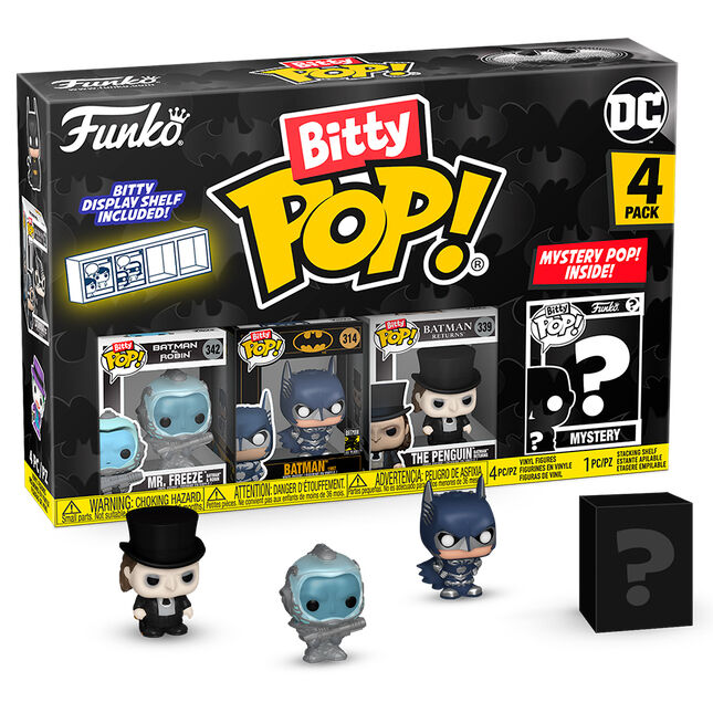 Batman 85th Anniversary Pack de 4 Figuras Bitty POP Vinyl Freeze 2.5cm Frikytopia