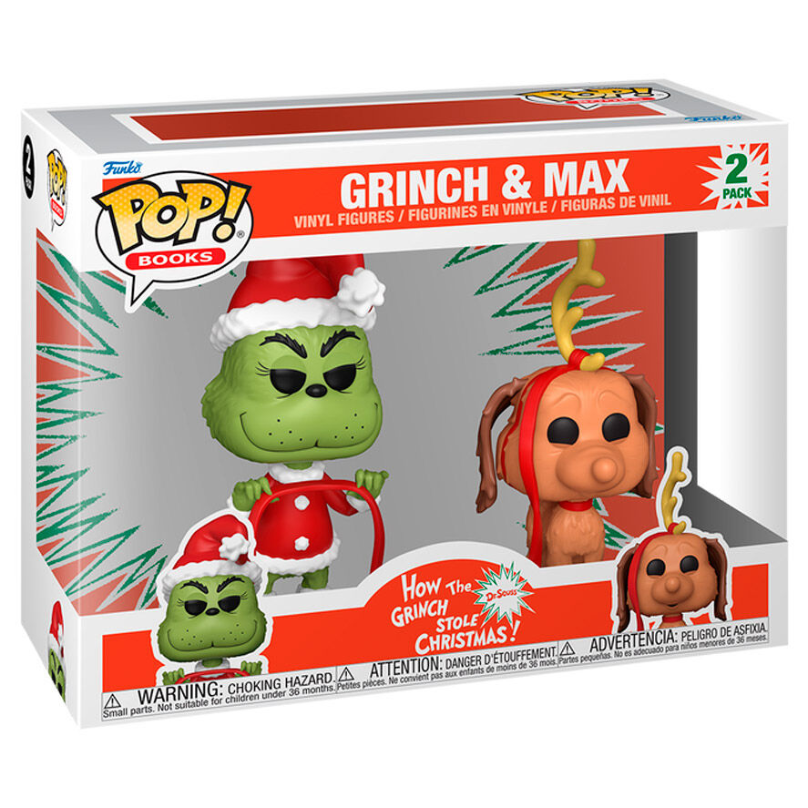 Funko Pop! The Grinch(Anniversary) Pack de 2 Books s Grinch w/ Max — DISNEY
