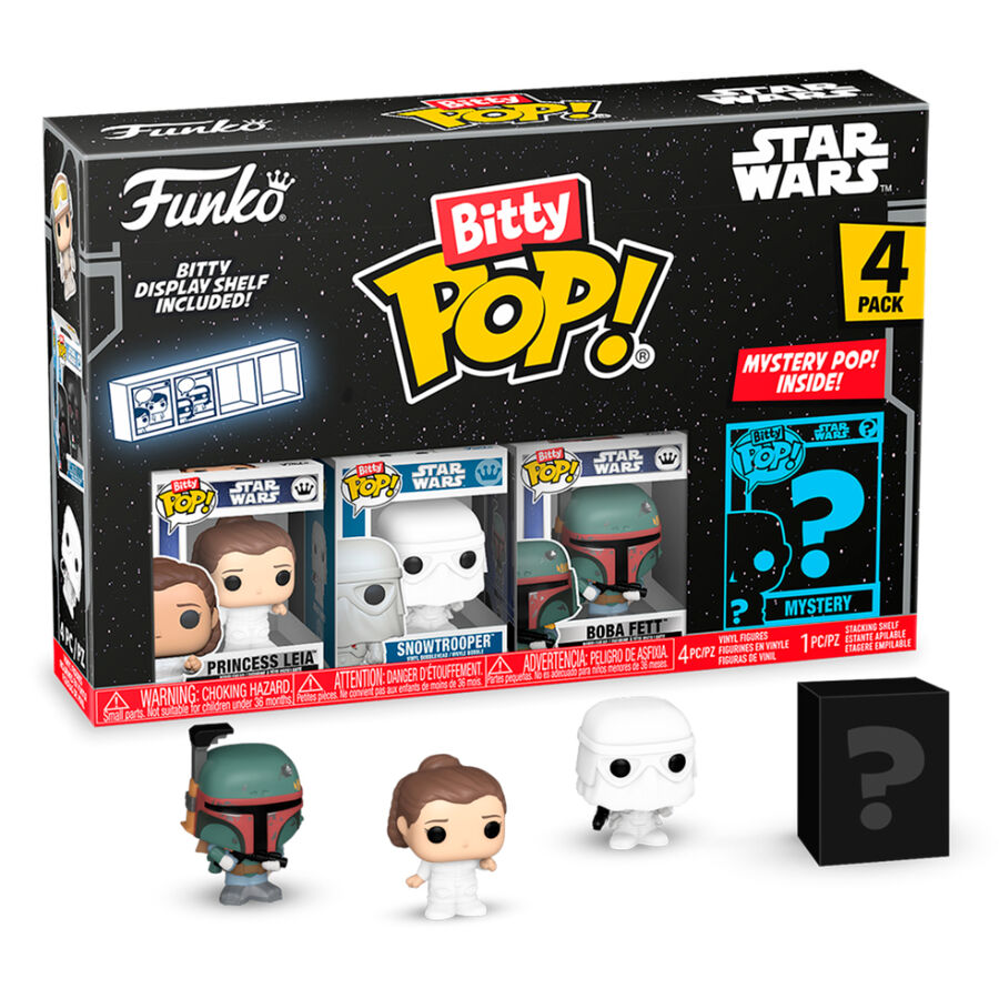 Blister 4 figuras Bitty POP Star Wars Leia Frikytopia