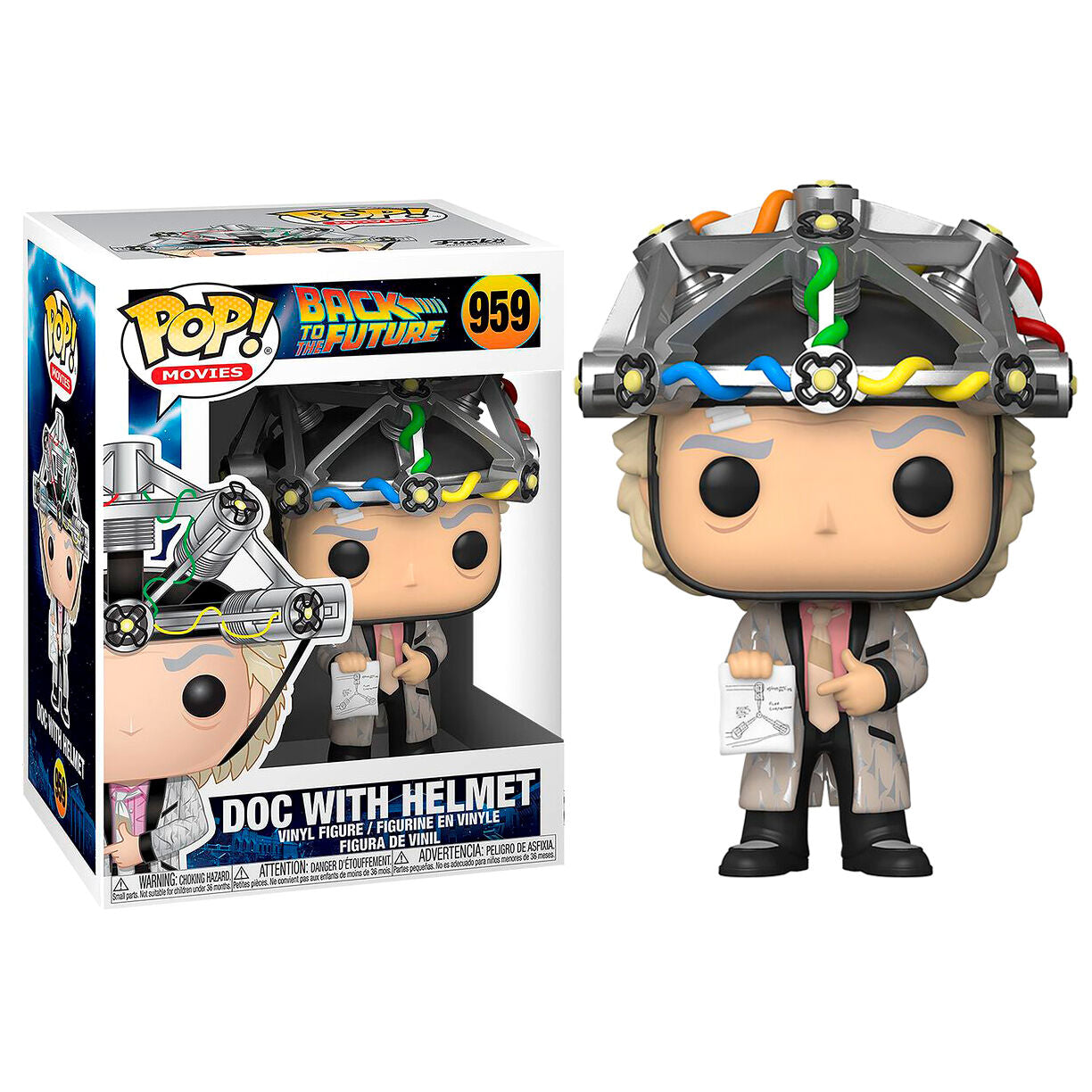 Regreso al Futuro POP! Vinyl Figura Doc w Helmet 9 cm