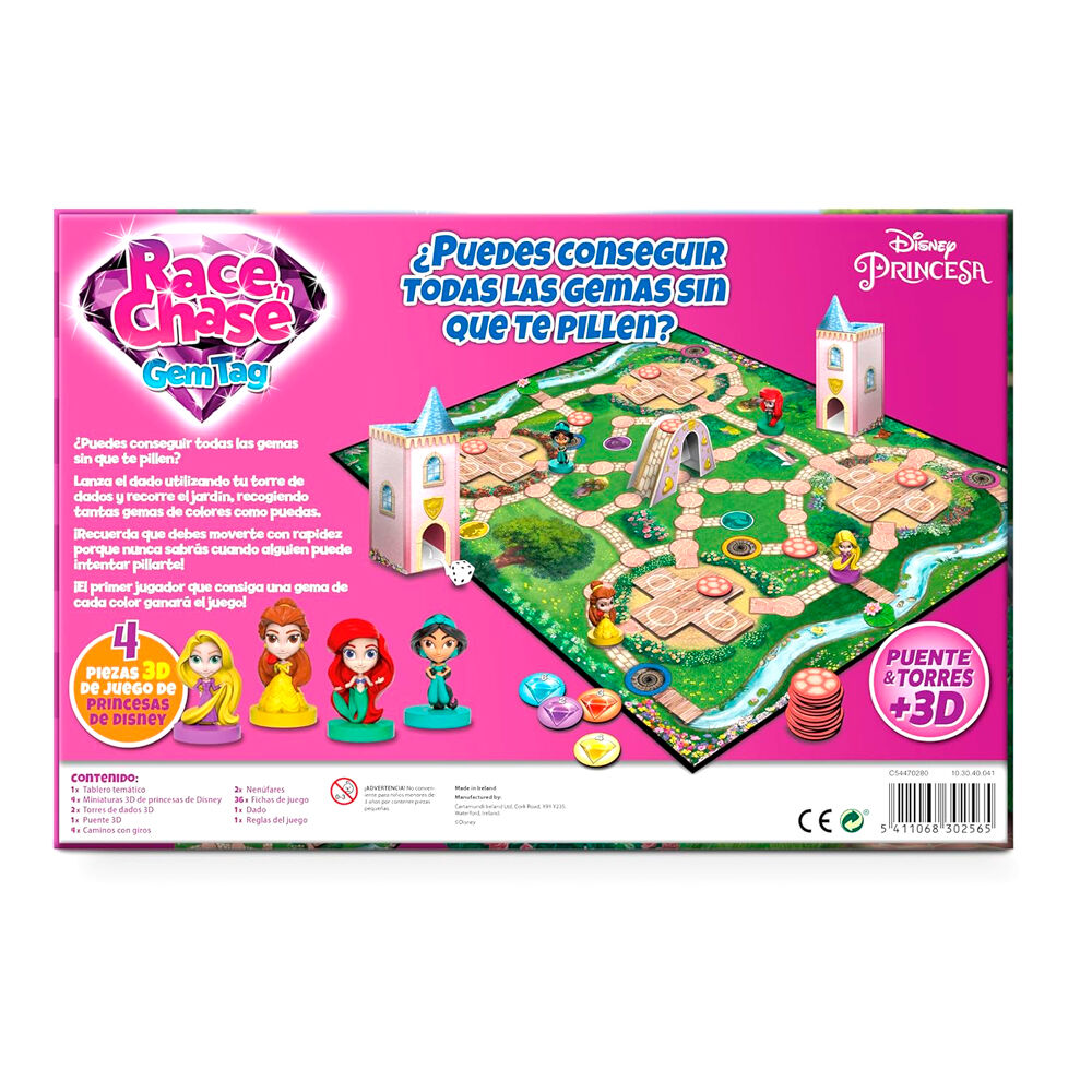 Juego mesa Race Chase Princesas Disney espanol