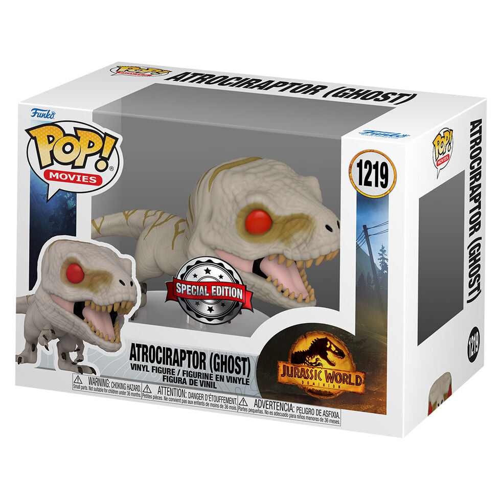 Figura POP Jurassic World Atrociraptor Ghost Exclusive Frikytopia