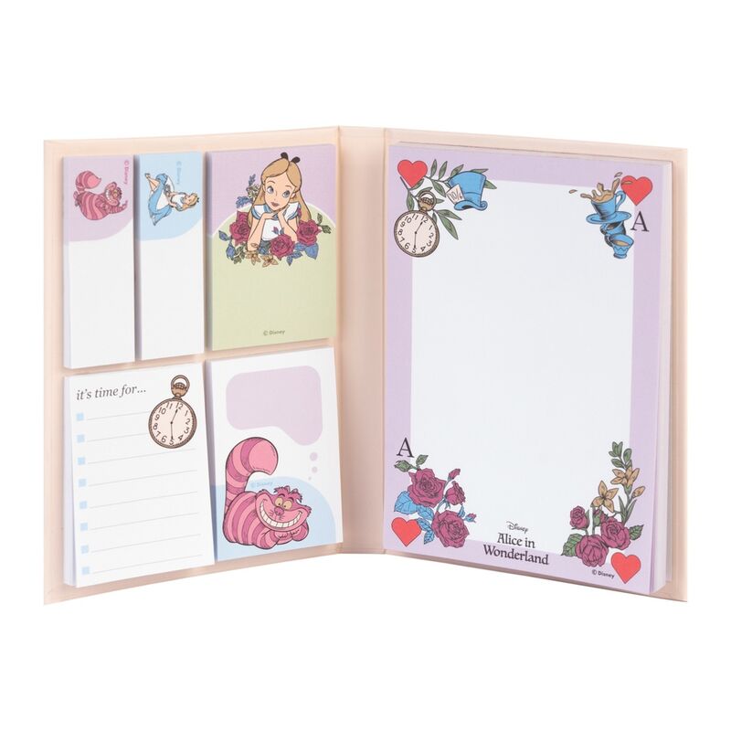 Cuaderno notas adhesivas Alicia en el Pais de las Maravillas Disney Frikytopia