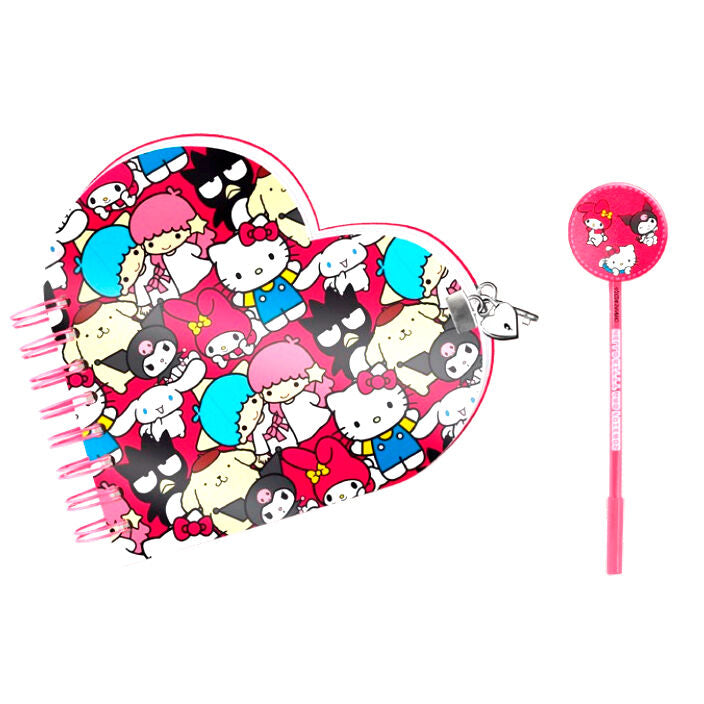 Set diario boligrafo Friends Hello Kitty Frikytopia