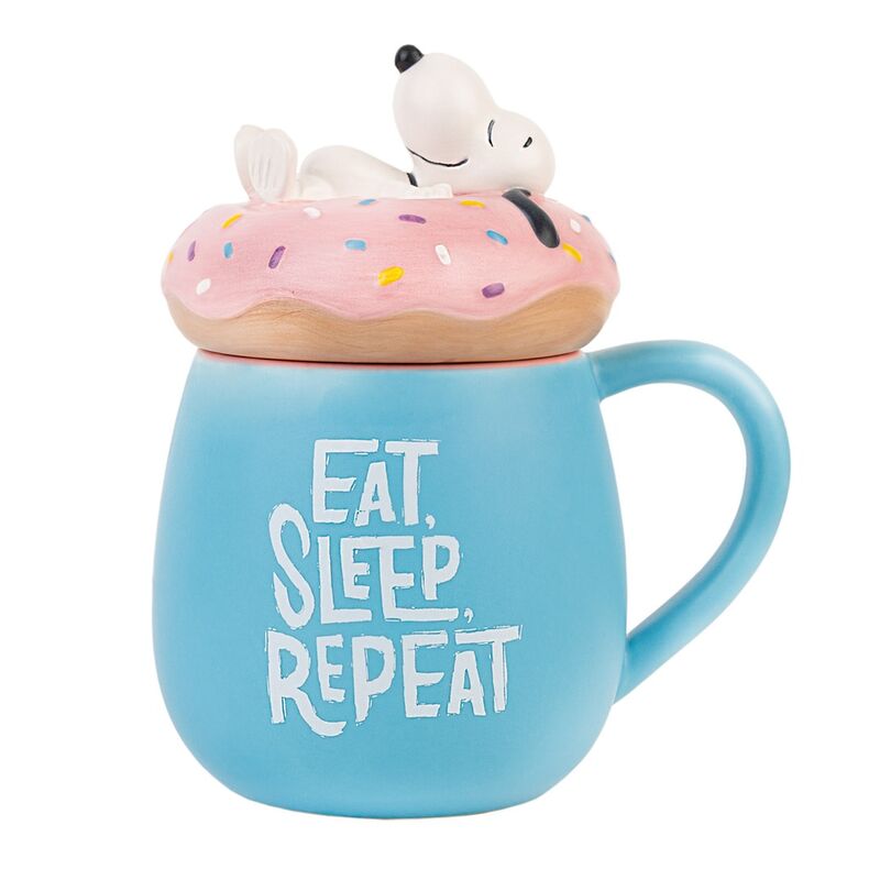 Taza 3D Eat Sleep Repeat Snoopy 500ml Frikytopia