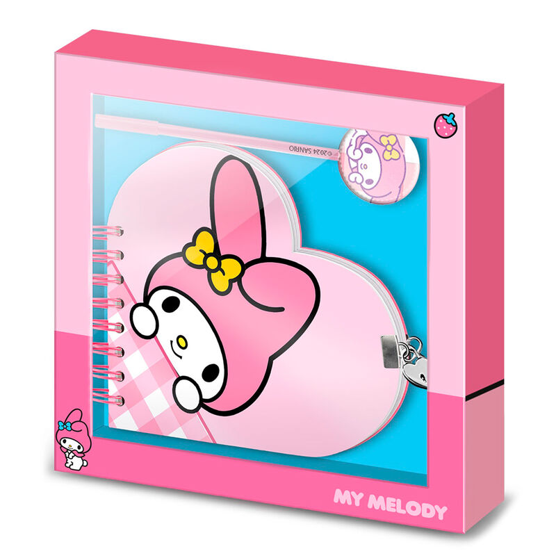 Set diario boligrafo My Melody Hello Kitty Frikytopia