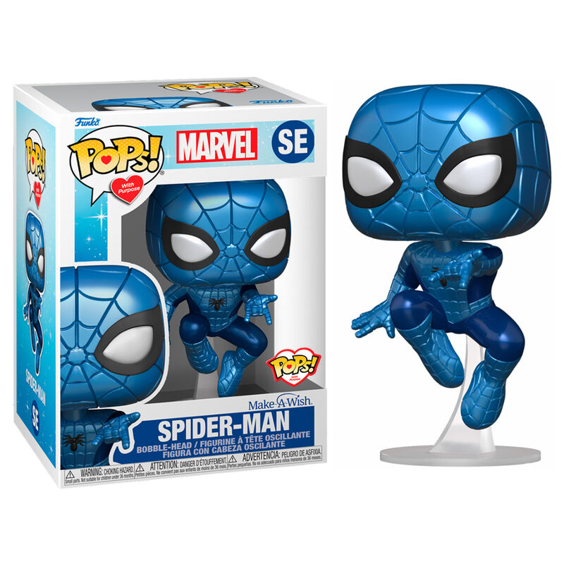Figura POP Marvel Make a Wish Spiderman Metallic Frikytopia