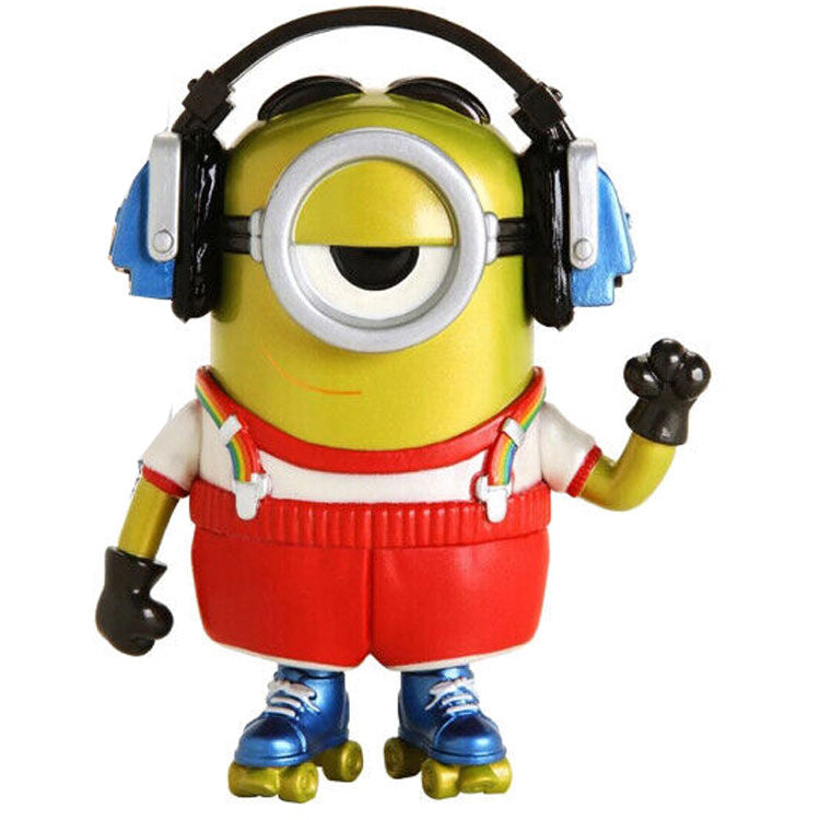 Set Figura POP Tee Minions Roller Skating Stuart Metallic Talla M