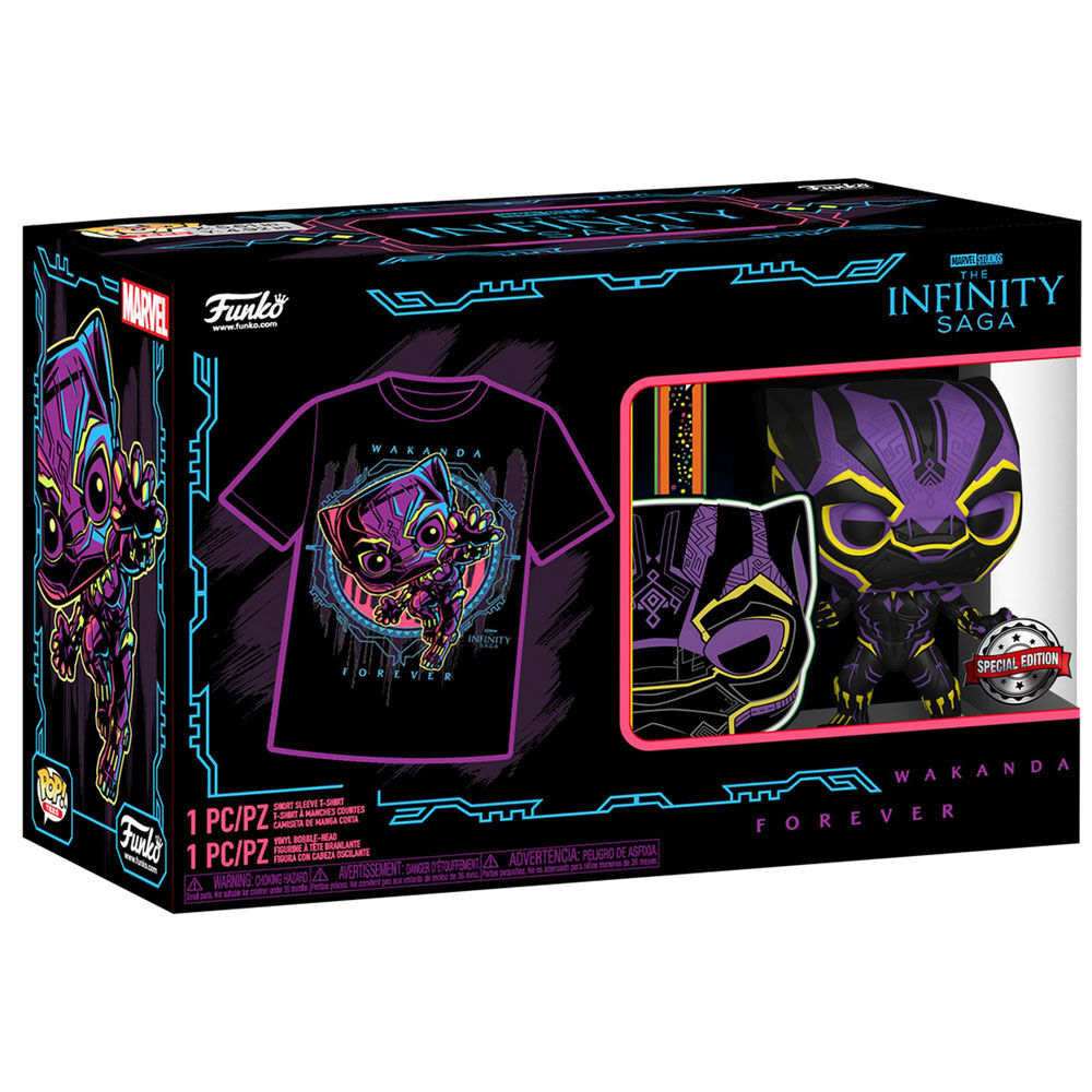 Set Figura POP & Tee Marvel Wakanda Forever Black Panther Exclusive