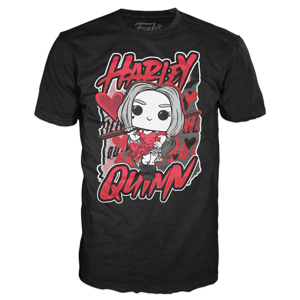 Set Figura POP Tee DC Comics Harley Quinn Talla XL
