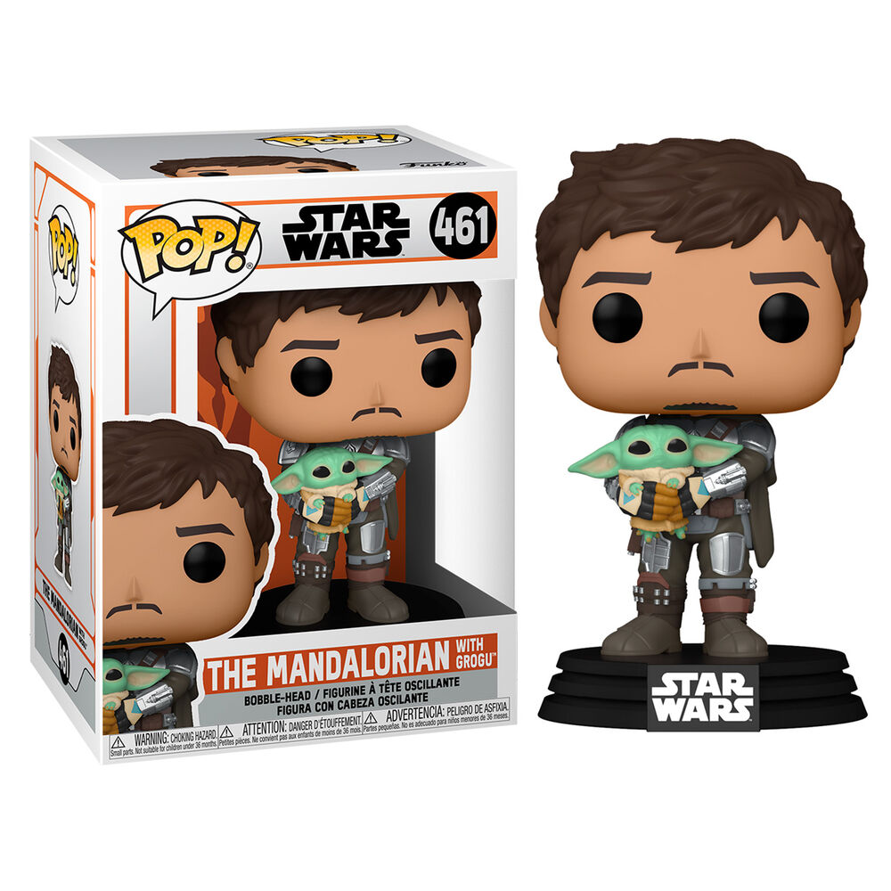 Figura POP Star Wars Mandalorian Mando Holding Child Frikytopia