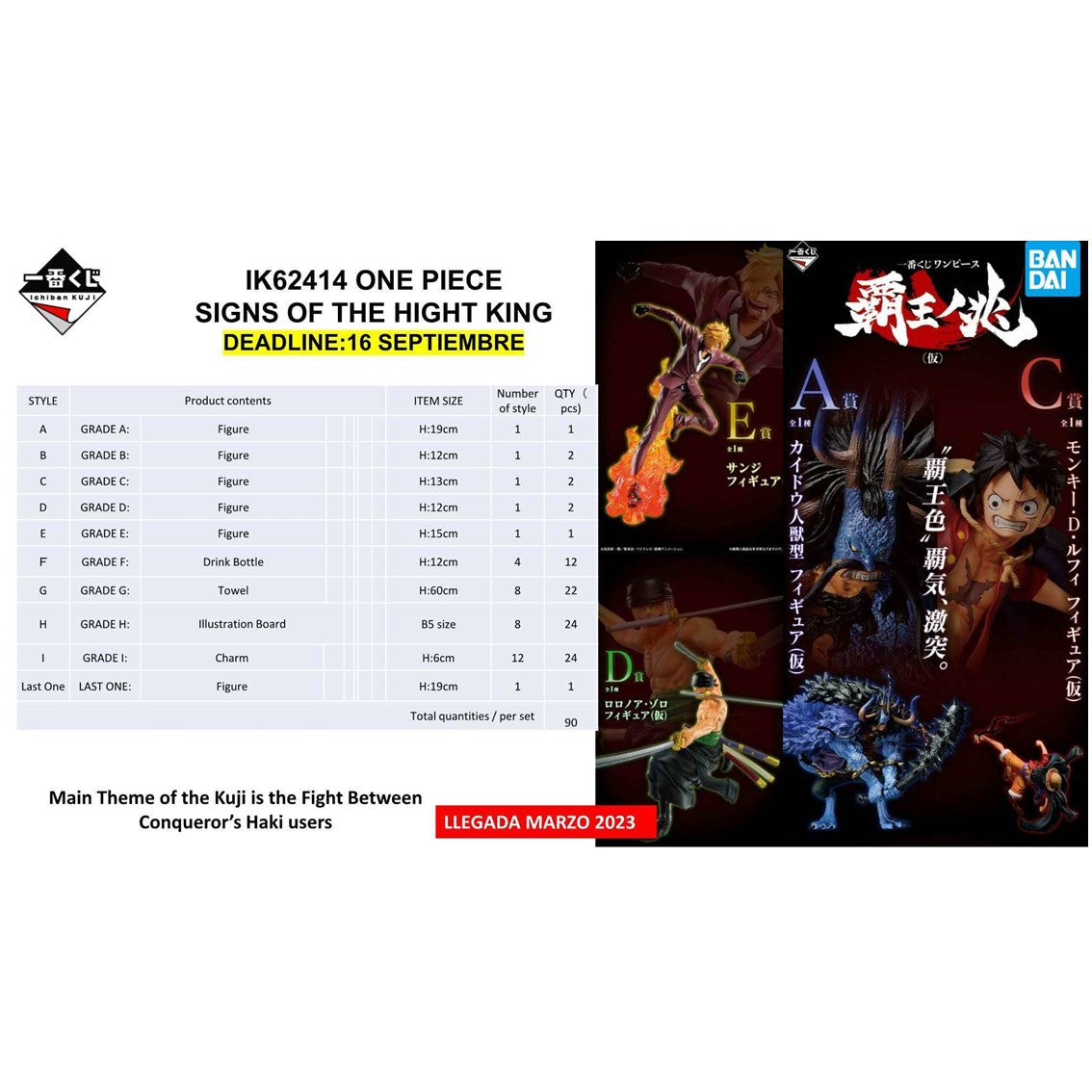 Ichiban Kuji Banpresto One Piece Signs of the High King