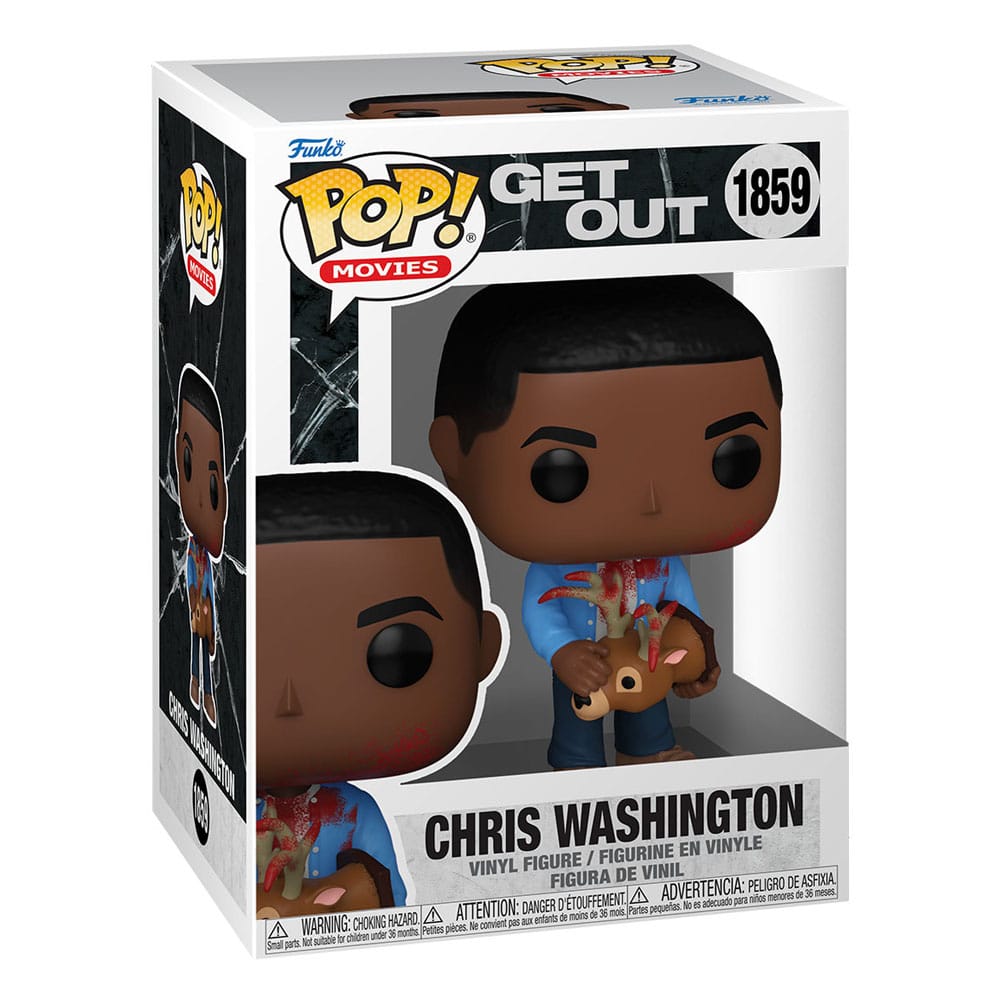 Jordan Peele Figura POP Movies Vinyl Get Out Chris Washington w Deer 9cm