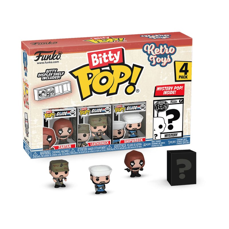 Retro Toys Pack de 4 Figuras Bitty POP Vinyl GI Joe 2,5cm