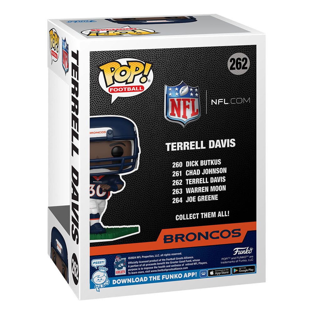 NFL Legends POP Sports Vinyl Figura Broncos Terrell Davis 9cm