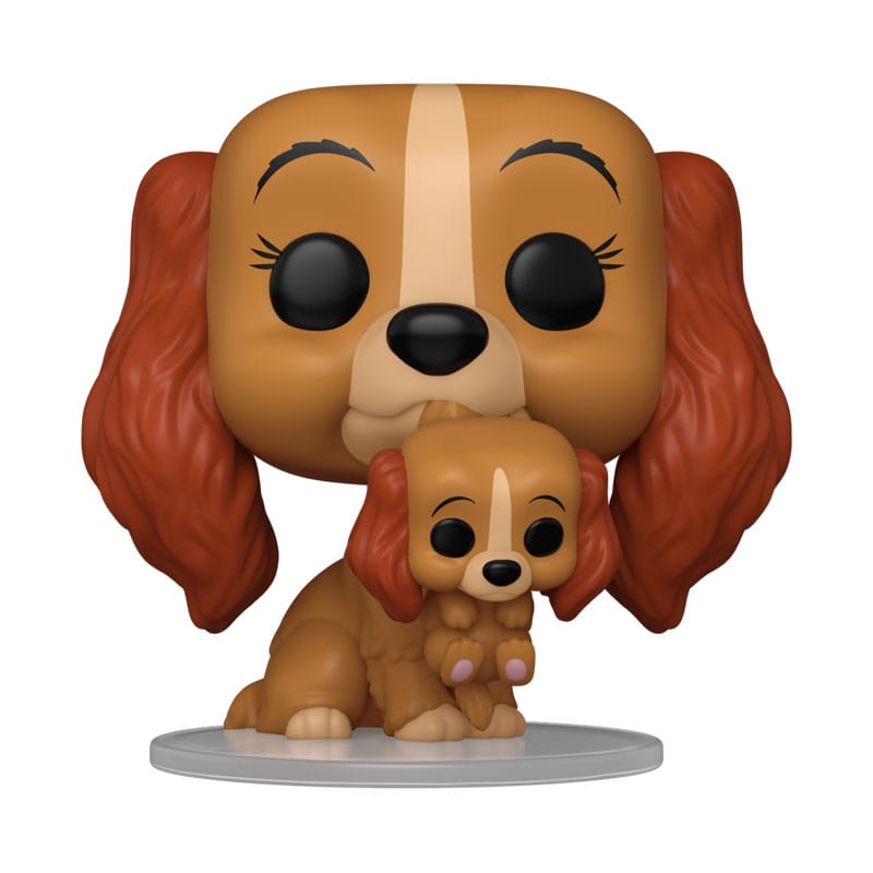 Figura POP Disney La Dama y el Vagabundo Lady with Puppy 9cm Frikytopia