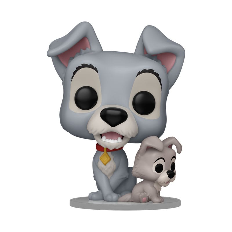 La Dama y el Vagabundo Figura POP Disney Vinyl Tramp w puppy 9cm