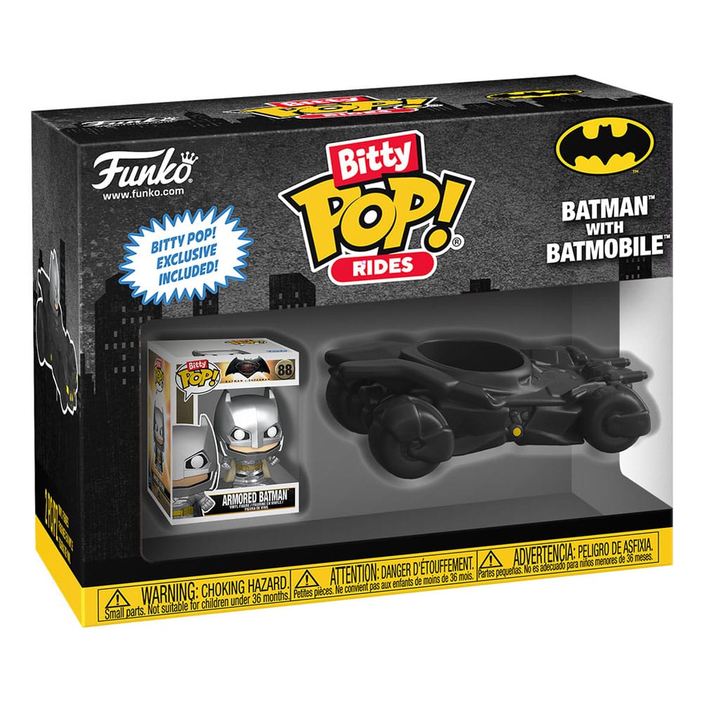 DC Comics Bitty POP Rides Vinyl Figura Batman w Batmobile 2,5cm