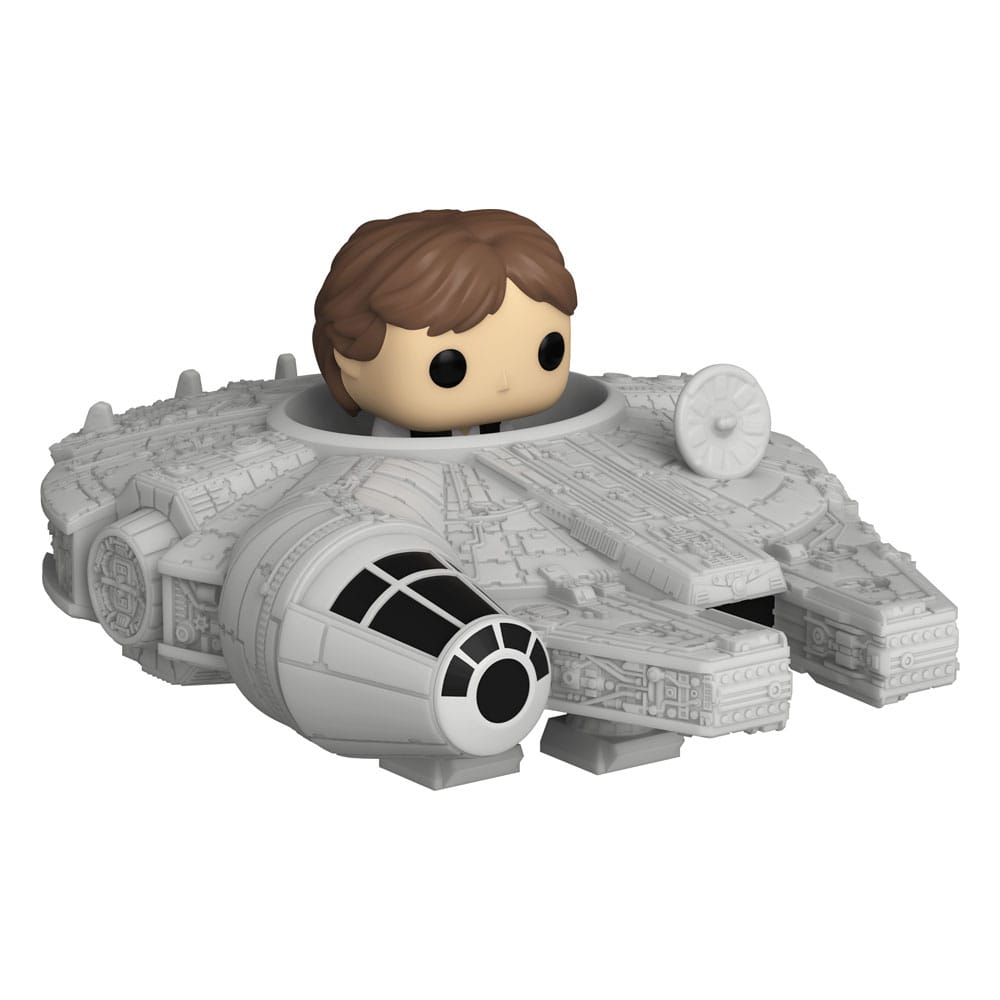 Star Wars Bitty POP Rides Vinyl Figura Display Han Solo w Millenium Falcon 2,5cm