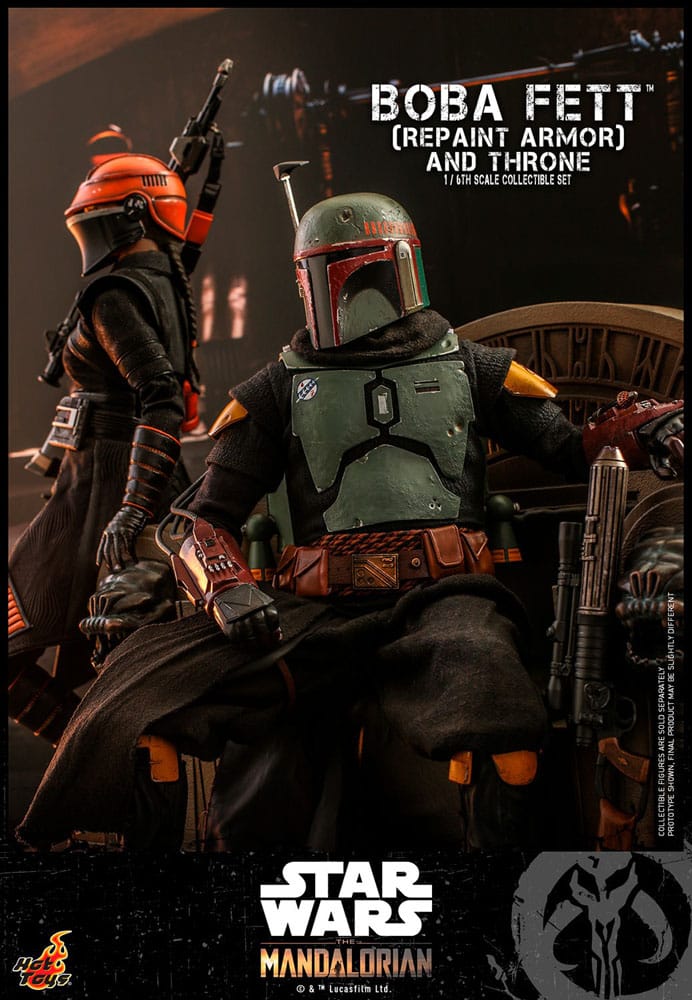 Star Wars: The Mandalorian Figura 1/6 Boba Fett Repaint Armor And Throne Special Edition 30 cm