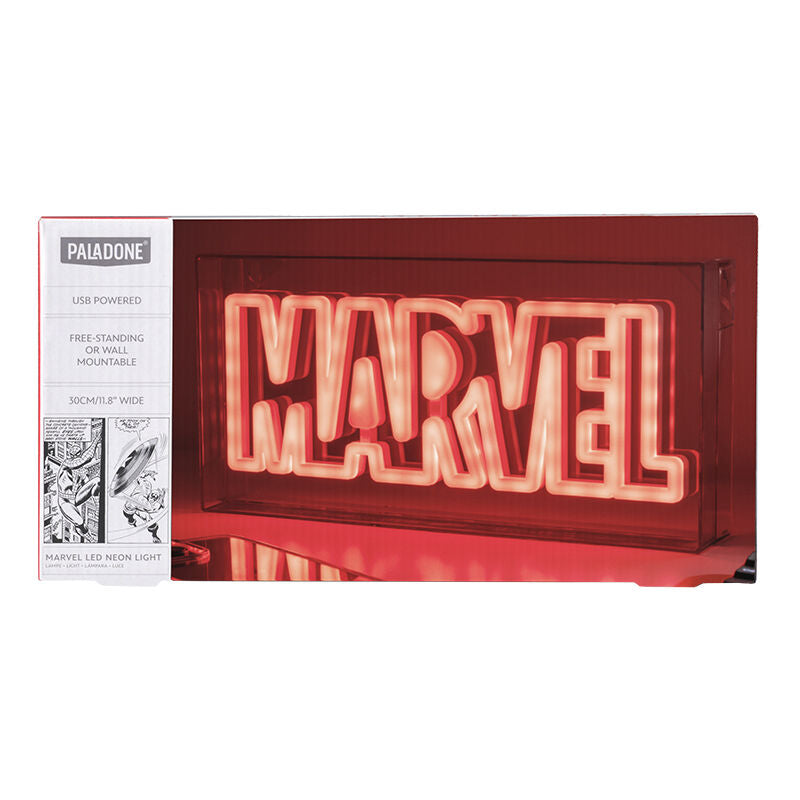 Lámpara paladone marvel logo led neon light Frikytopia