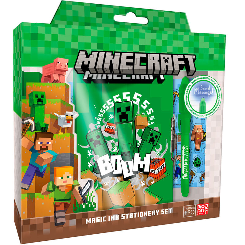 Diario con Boligrafo Magico Minecraft