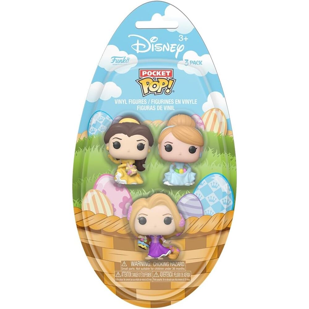 Funko Pop! Blister 3 figuras Pocket Princesas Pascua — DISNEY
