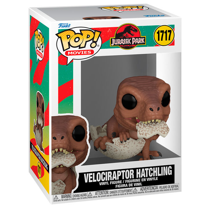 Jurassic Park Hatchling Figura POP! Movies Vinyl Velociraptor 9 cm Frikytopia