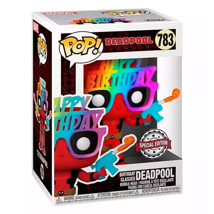 Deadpool POP! Marvel Vinyl Figura 30th Birthday Glasses Deadpool 9 cm