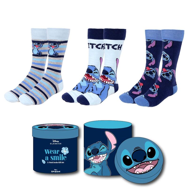 Set 3 Calcetines Stitch Disney Adulto Surtido