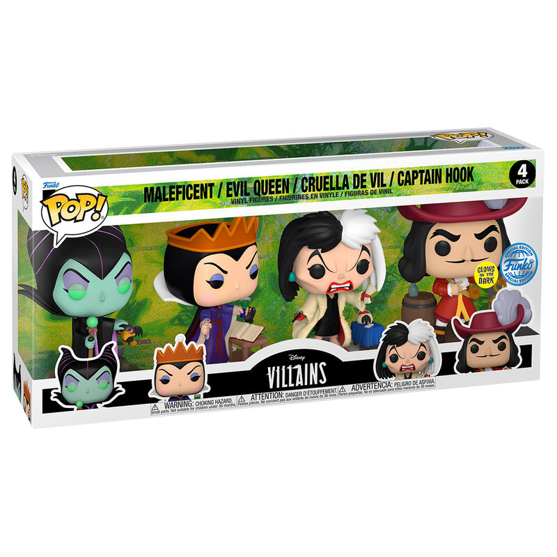 Funko Pop! Blister 4 figuras Villanas — DISNEY