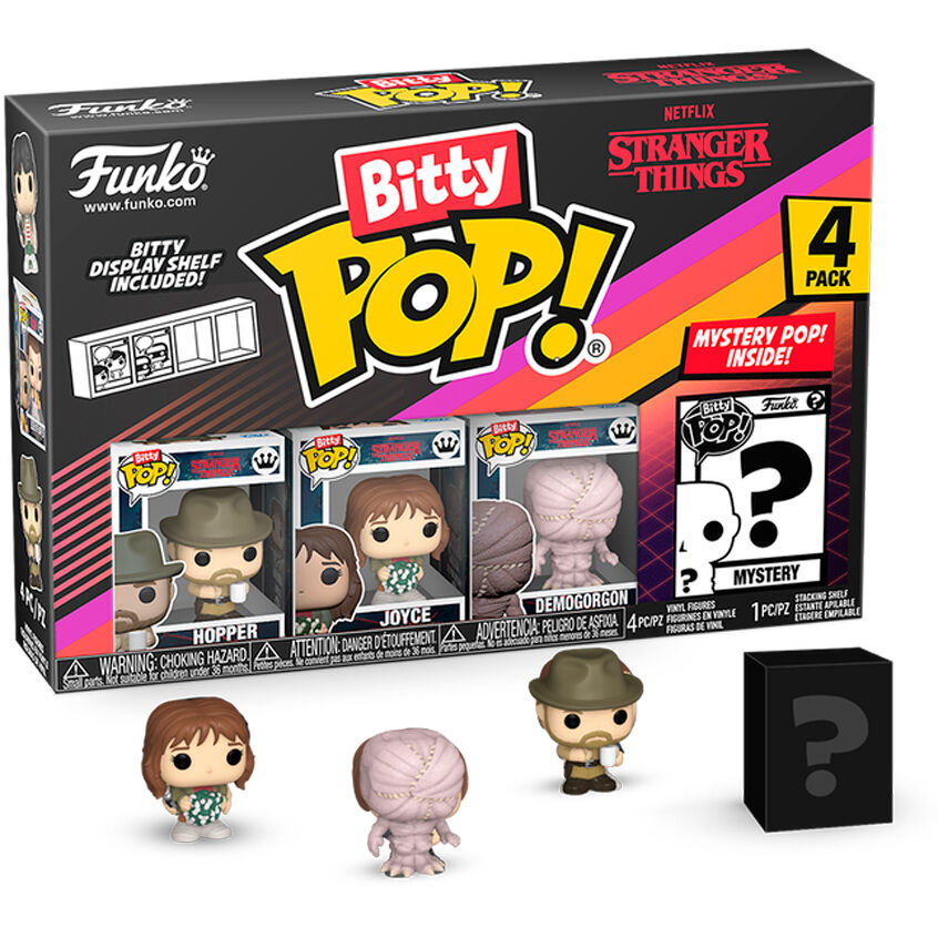 Blister 4 figuras Bitty POP Stranger Things Hopper Frikytopia