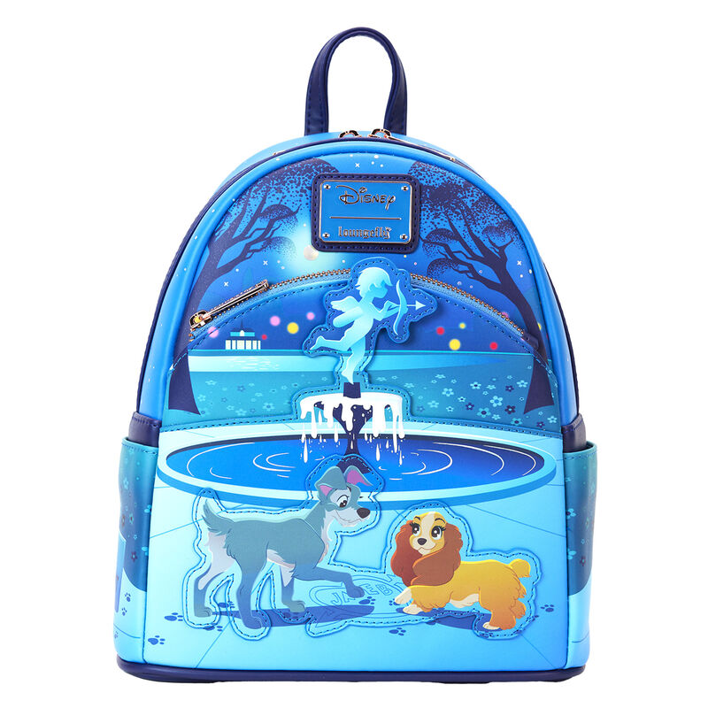 Mochila 70th Anniversary la Dama y el Vagabundo Disney Loungefly 26 cm