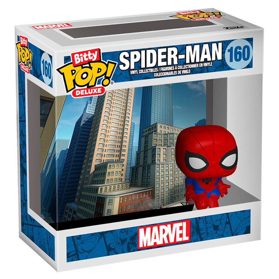 Funko Pop! Spider-Man Display de 12 Pack de 4 Figuras Bitty Vinyl Spider-Man(Cityscape) 2, — MARVEL