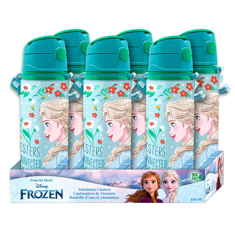 Cantimplora aluminio Frozen Disney 600ml Frikytopia