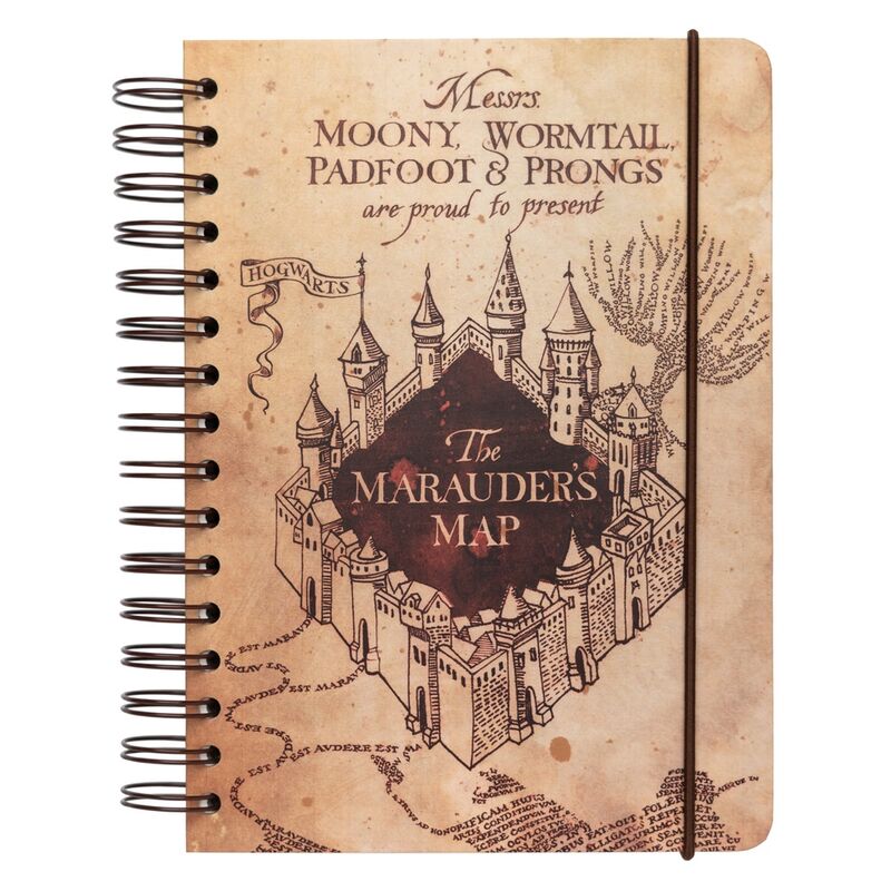 Cuaderno A5 Mapa del Merodeador Harry Potter Frikytopia