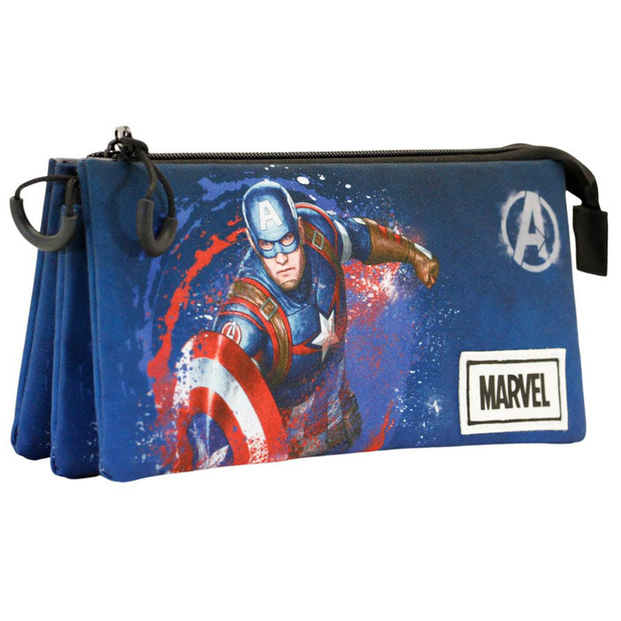 Portatodo Full Capitan America Marvel triple Frikytopia