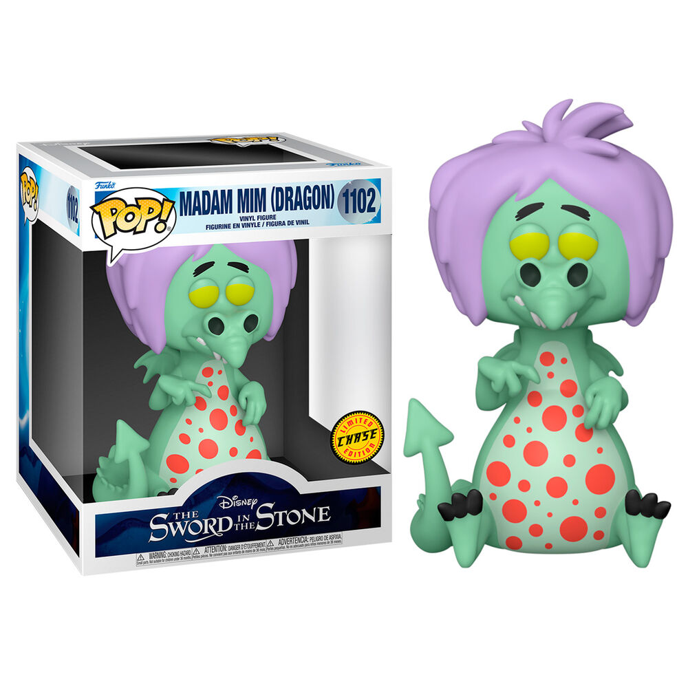 Figura POP Disney Merlin El Encantador Mim as Dragon Chase 15cm Frikytopia