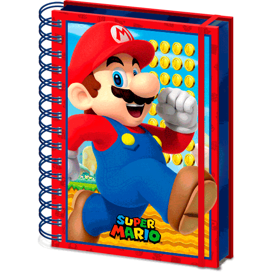 Cuaderno lenticular A5 Super Mario Nintendo Frikytopia