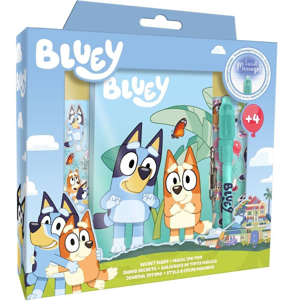 Diario + Boligrafo magico Bluey Frikytopia
