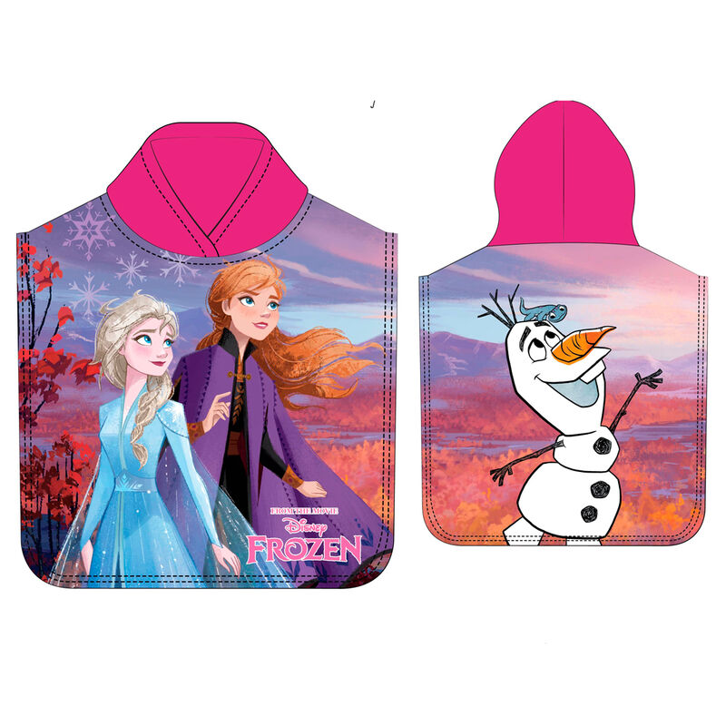 Poncho toalla Frozen Disney microfibra Frikytopia